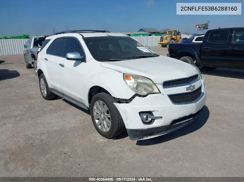 2011 Chevrolet Equinox Ltz VIN: 2CNFLFE53B6288160 Lot: 40364406