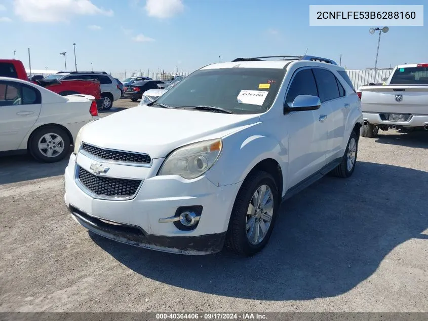 2011 Chevrolet Equinox Ltz VIN: 2CNFLFE53B6288160 Lot: 40364406