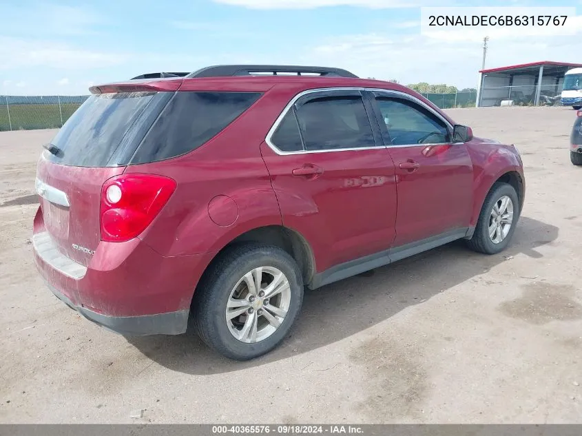 2011 Chevrolet Equinox 1Lt VIN: 2CNALDEC6B6315767 Lot: 40365576