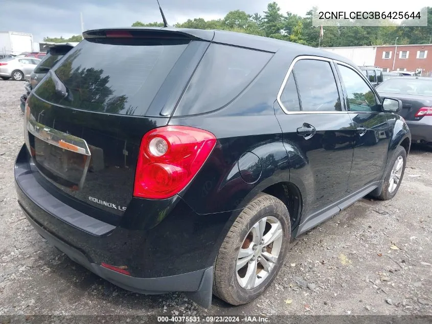 2011 Chevrolet Equinox Ls VIN: 2CNFLCEC3B6425644 Lot: 40375531