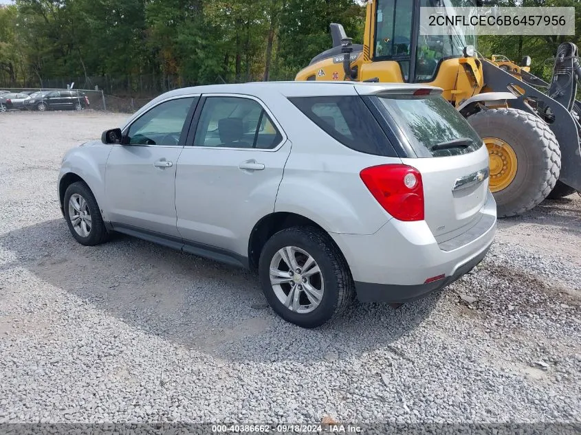 2011 Chevrolet Equinox Ls VIN: 2CNFLCEC6B6457956 Lot: 40386662