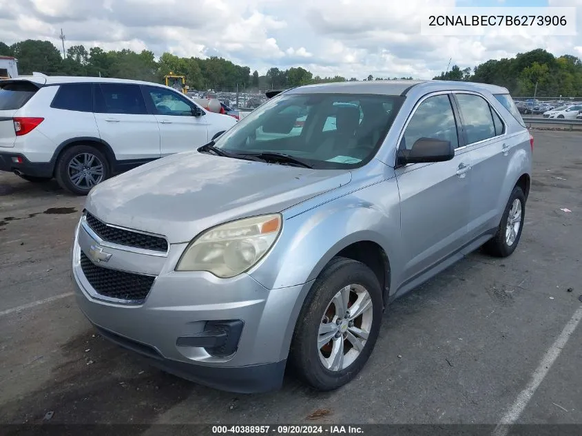 2011 Chevrolet Equinox Ls VIN: 2CNALBEC7B6273906 Lot: 40388957