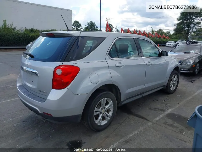 2011 Chevrolet Equinox Ls VIN: 2CNALBEC7B6273906 Lot: 40388957