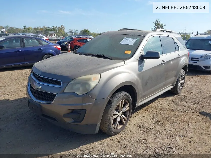 2011 Chevrolet Equinox 1Lt VIN: 2CNFLEEC2B6243008 Lot: 40390763