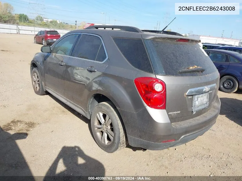 2011 Chevrolet Equinox 1Lt VIN: 2CNFLEEC2B6243008 Lot: 40390763