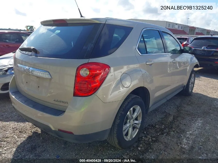 2011 Chevrolet Equinox Ls VIN: 2GNALBEC9B1325240 Lot: 40400428