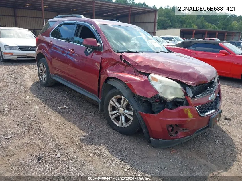 2011 Chevrolet Equinox Lt VIN: 2CNALDEC6B6331421 Lot: 40400447