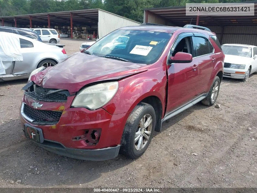 2011 Chevrolet Equinox Lt VIN: 2CNALDEC6B6331421 Lot: 40400447