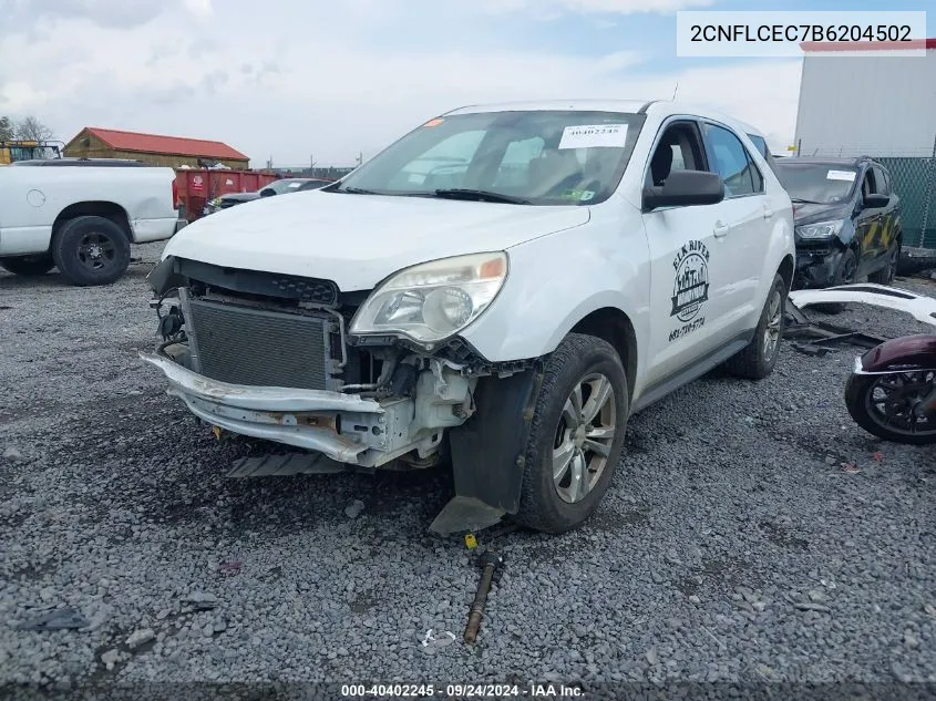 2CNFLCEC7B6204502 2011 Chevrolet Equinox Ls