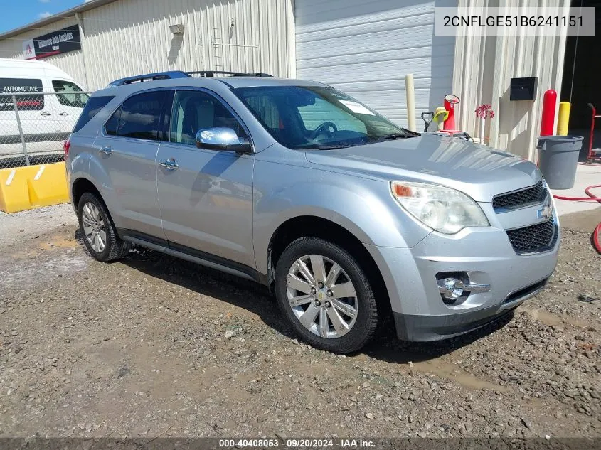 2011 Chevrolet Equinox Ltz VIN: 2CNFLGE51B6241151 Lot: 40408053