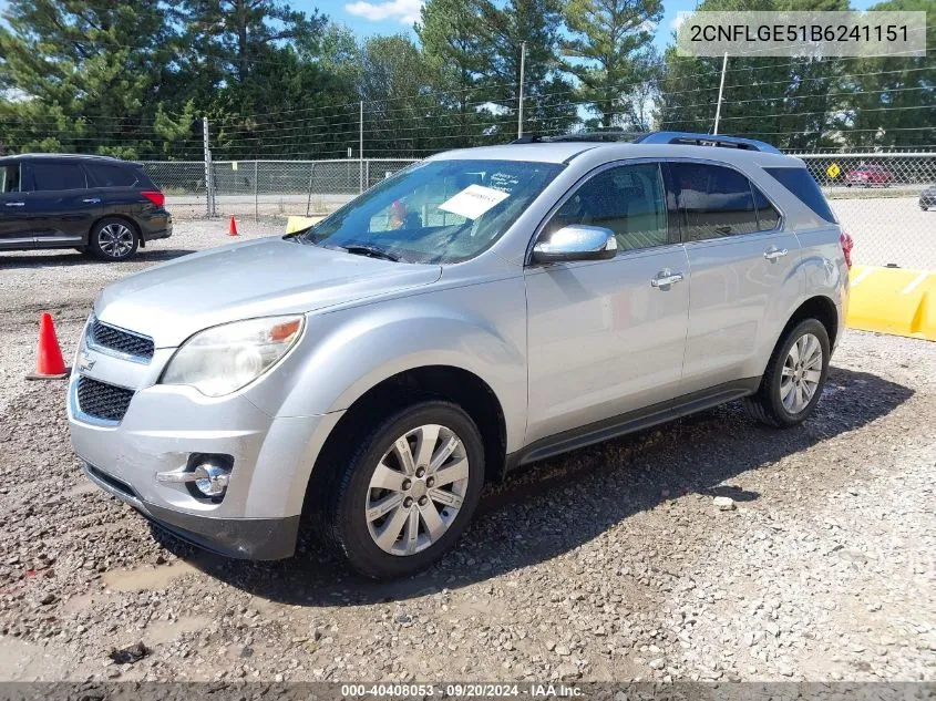 2CNFLGE51B6241151 2011 Chevrolet Equinox Ltz