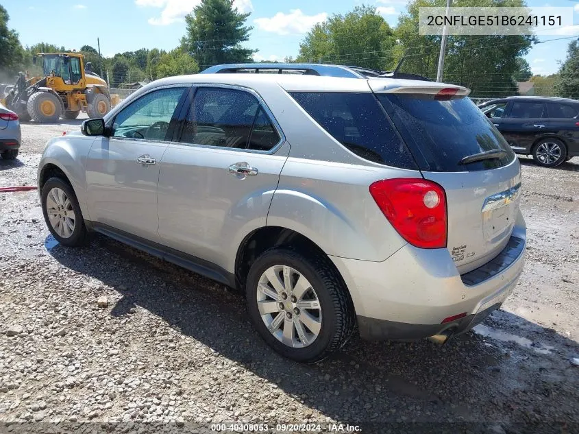 2CNFLGE51B6241151 2011 Chevrolet Equinox Ltz