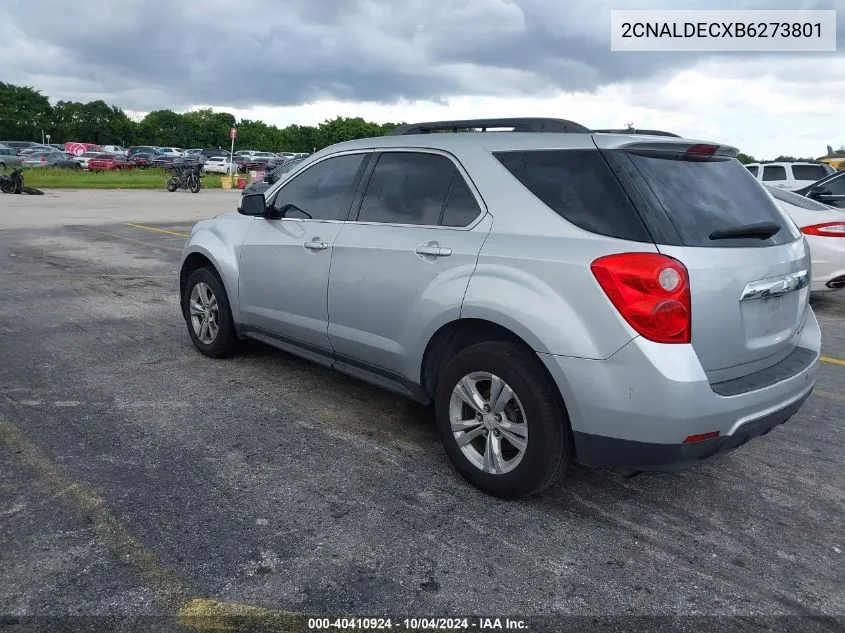 2011 Chevrolet Equinox 1Lt VIN: 2CNALDECXB6273801 Lot: 40410924