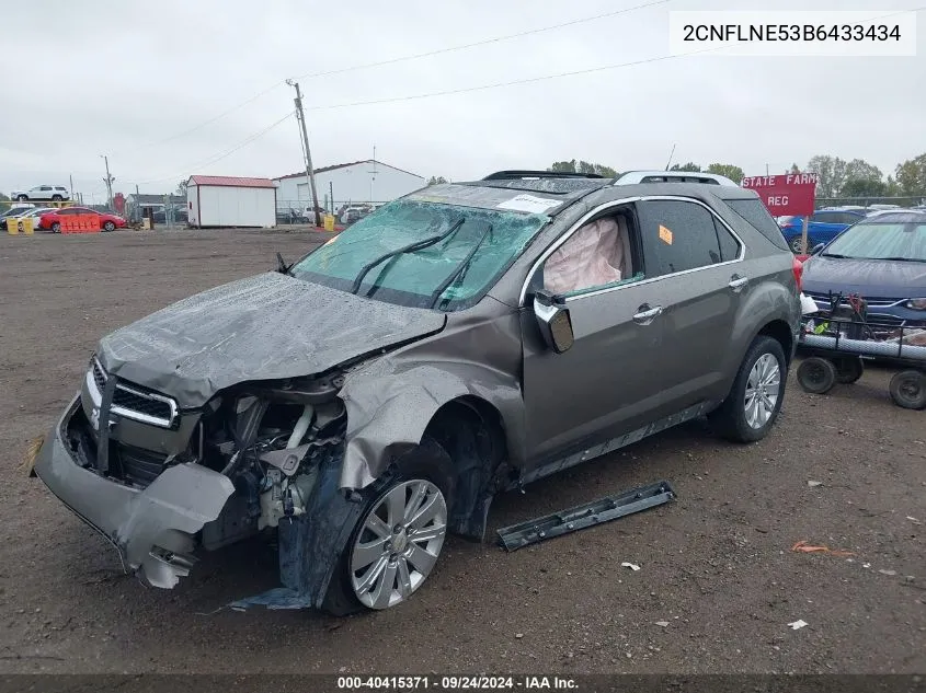 2CNFLNE53B6433434 2011 Chevrolet Equinox 2Lt