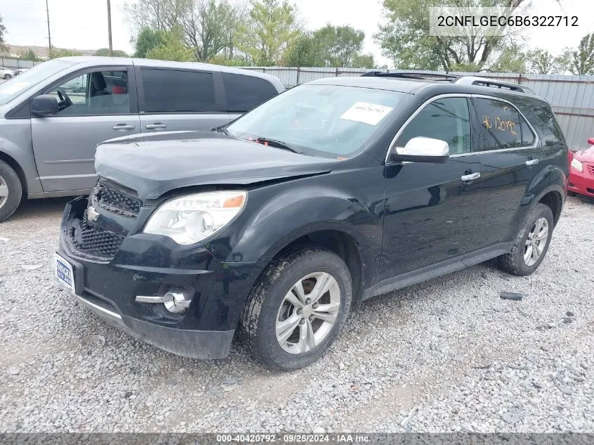 2011 Chevrolet Equinox Ltz VIN: 2CNFLGEC6B6322712 Lot: 40420792