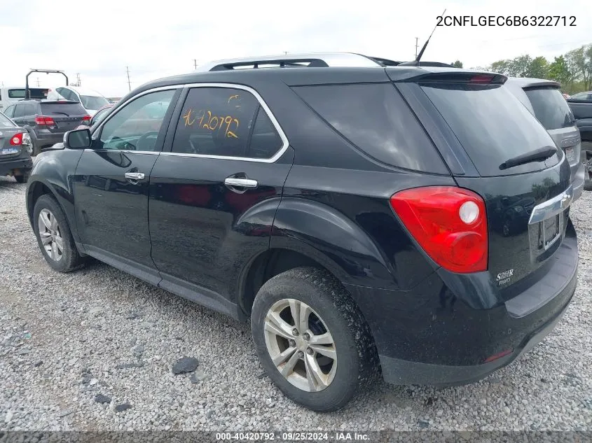 2011 Chevrolet Equinox Ltz VIN: 2CNFLGEC6B6322712 Lot: 40420792