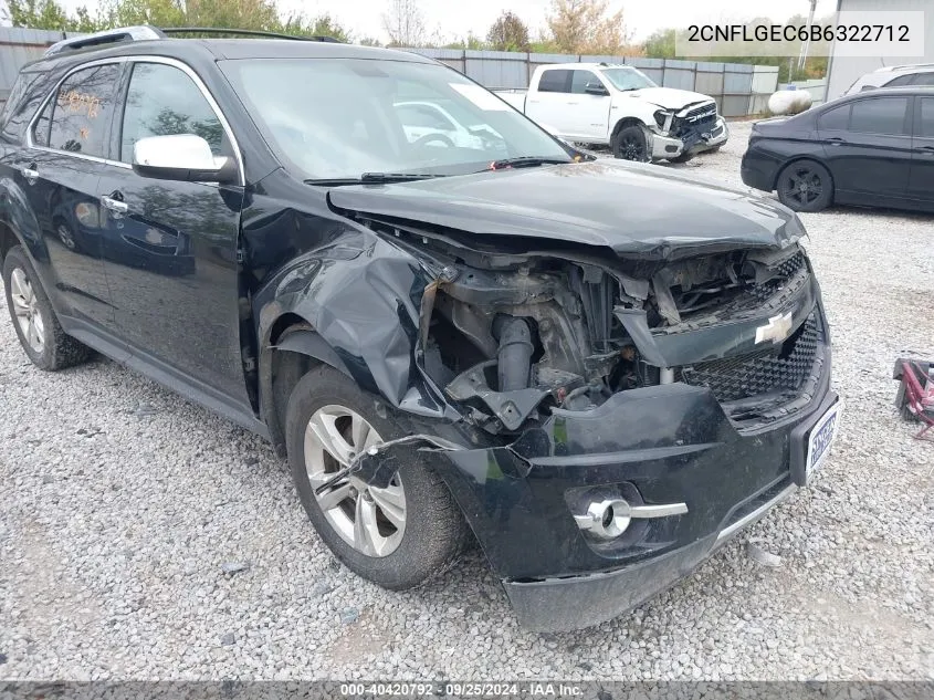 2011 Chevrolet Equinox Ltz VIN: 2CNFLGEC6B6322712 Lot: 40420792