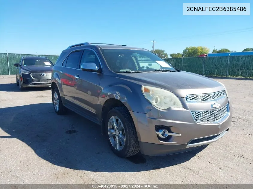 2011 Chevrolet Equinox Ltz VIN: 2CNALFEC2B6385486 Lot: 40423015