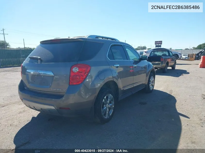 2011 Chevrolet Equinox Ltz VIN: 2CNALFEC2B6385486 Lot: 40423015