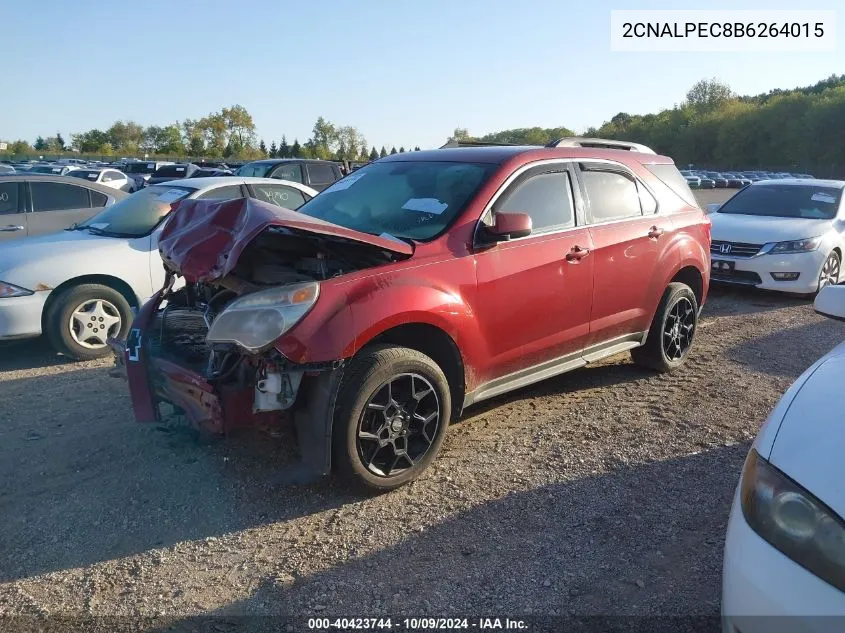 2011 Chevrolet Equinox 2Lt VIN: 2CNALPEC8B6264015 Lot: 40423744