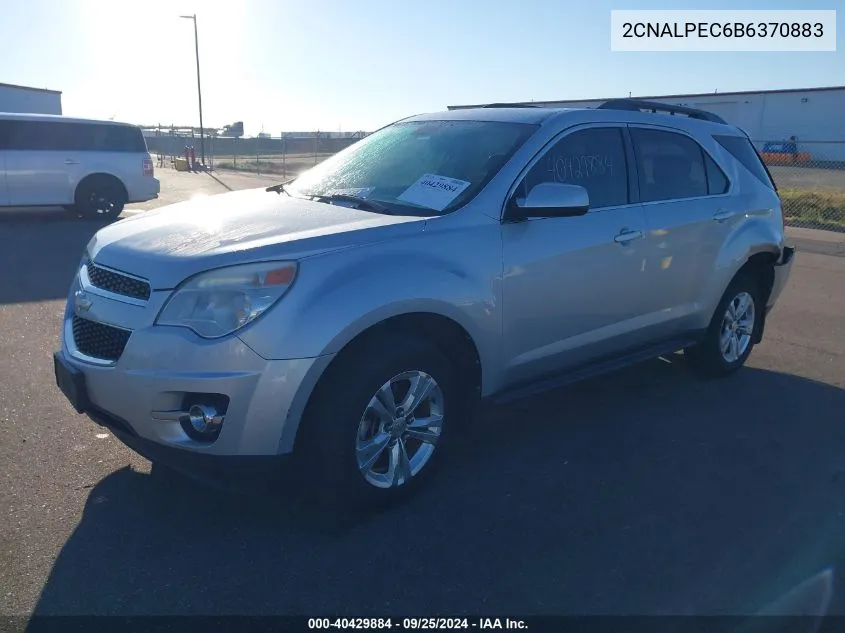 2011 Chevrolet Equinox 2Lt VIN: 2CNALPEC6B6370883 Lot: 40429884