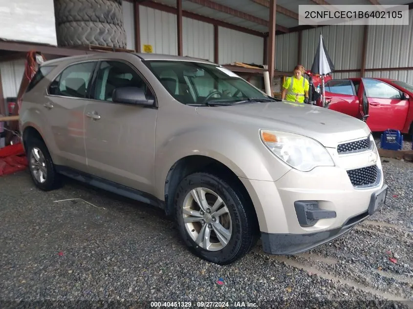 2011 Chevrolet Equinox Ls VIN: 2CNFLCEC1B6402105 Lot: 40451329