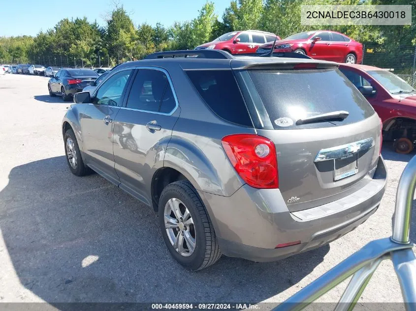 2011 Chevrolet Equinox 1Lt VIN: 2CNALDEC3B6430018 Lot: 40459594