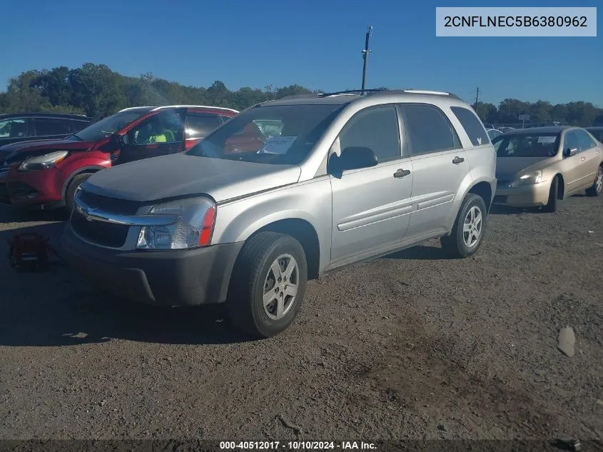 2011 Chevrolet Equinox 2Lt VIN: 2CNFLNEC5B6380962 Lot: 40512017