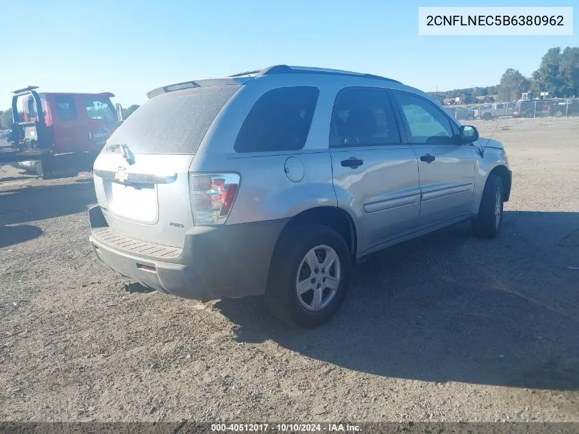 2011 Chevrolet Equinox 2Lt VIN: 2CNFLNEC5B6380962 Lot: 40512017