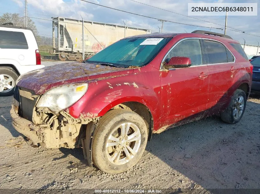 2CNALDEC6B6348011 2011 Chevrolet Equinox Lt