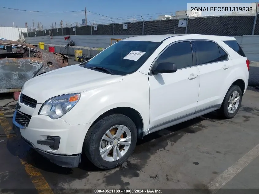 2011 Chevrolet Equinox Ls VIN: 2GNALBEC5B1319838 Lot: 40521189