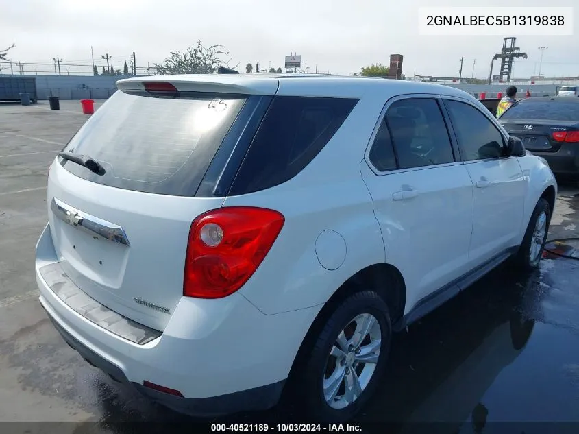 2011 Chevrolet Equinox Ls VIN: 2GNALBEC5B1319838 Lot: 40521189