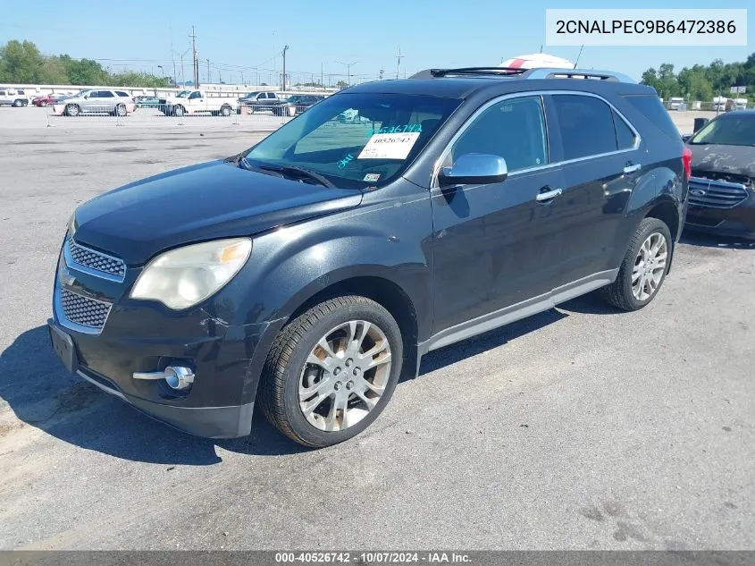 2011 Chevrolet Equinox 2Lt VIN: 2CNALPEC9B6472386 Lot: 40526742