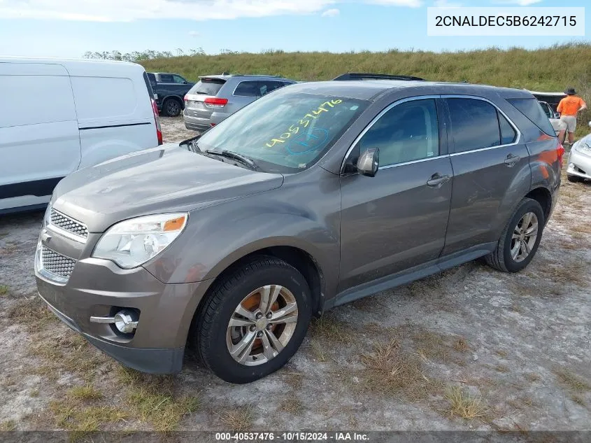 2011 Chevrolet Equinox 1Lt VIN: 2CNALDEC5B6242715 Lot: 40537476