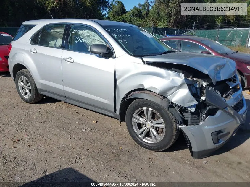 2011 Chevrolet Equinox Ls VIN: 2CNALBEC3B6234911 Lot: 40544495