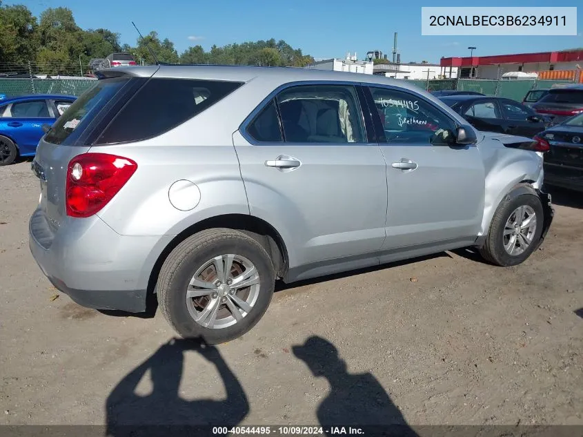 2011 Chevrolet Equinox Ls VIN: 2CNALBEC3B6234911 Lot: 40544495