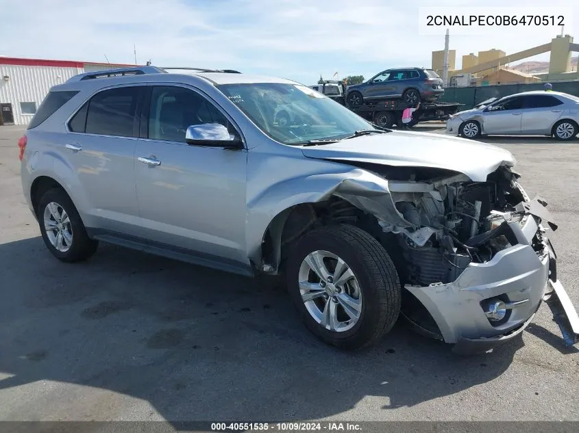 2CNALPEC0B6470512 2011 Chevrolet Equinox 2Lt