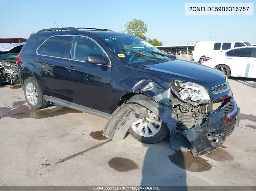 2011 Chevrolet Equinox 1Lt VIN: 2CNFLDE59B6316757 Lot: 40552722