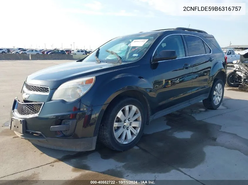 2011 Chevrolet Equinox 1Lt VIN: 2CNFLDE59B6316757 Lot: 40552722