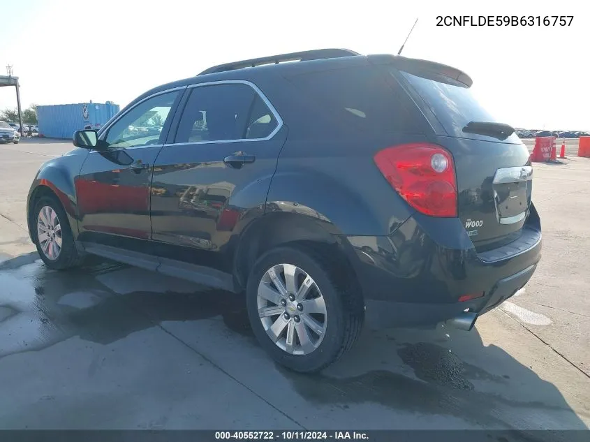 2011 Chevrolet Equinox 1Lt VIN: 2CNFLDE59B6316757 Lot: 40552722