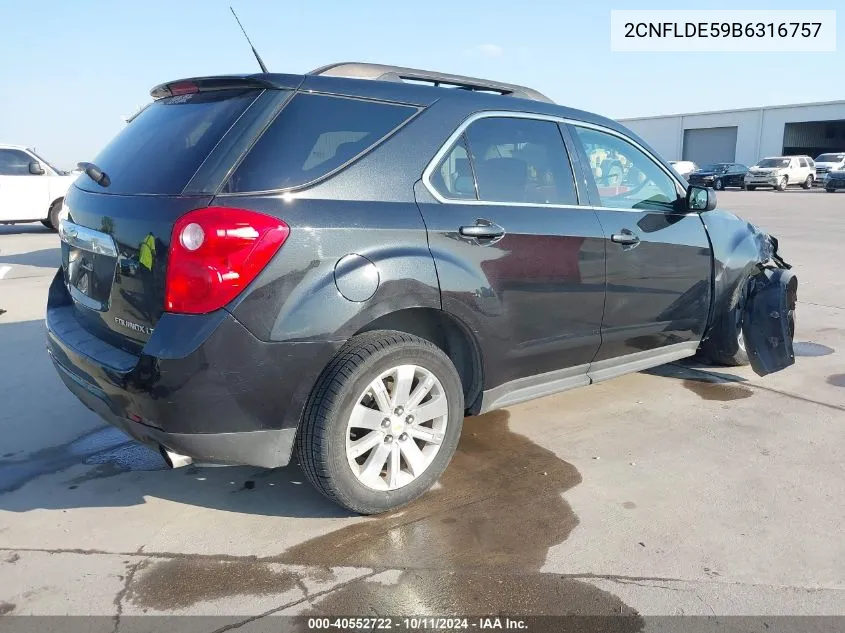 2011 Chevrolet Equinox 1Lt VIN: 2CNFLDE59B6316757 Lot: 40552722