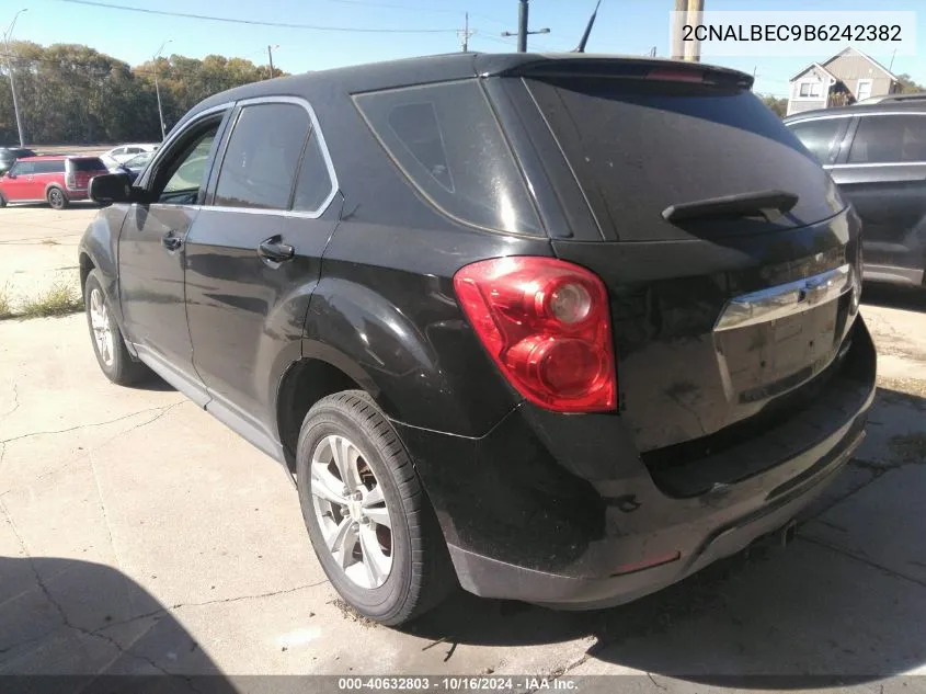 2011 Chevrolet Equinox Ls VIN: 2CNALBEC9B6242382 Lot: 40632803