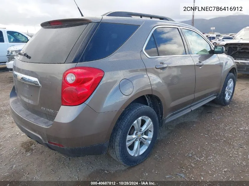 2011 Chevrolet Equinox 2Lt VIN: 2CNFLNEC7B6416912 Lot: 40687812