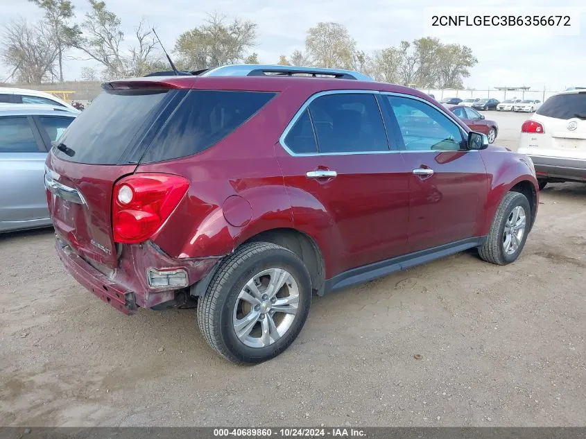 2CNFLGEC3B6356672 2011 Chevrolet Equinox Ltz