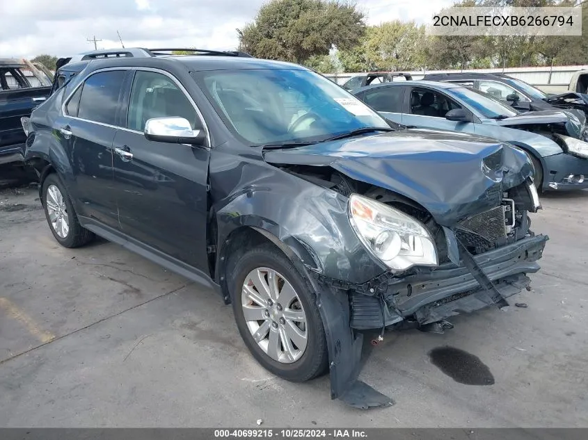 2011 Chevrolet Equinox Ltz VIN: 2CNALFECXB6266794 Lot: 40699215