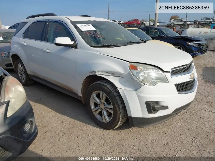 2011 Chevrolet Equinox 1Lt VIN: 2CNFLEEC8B6385959 Lot: 40721580