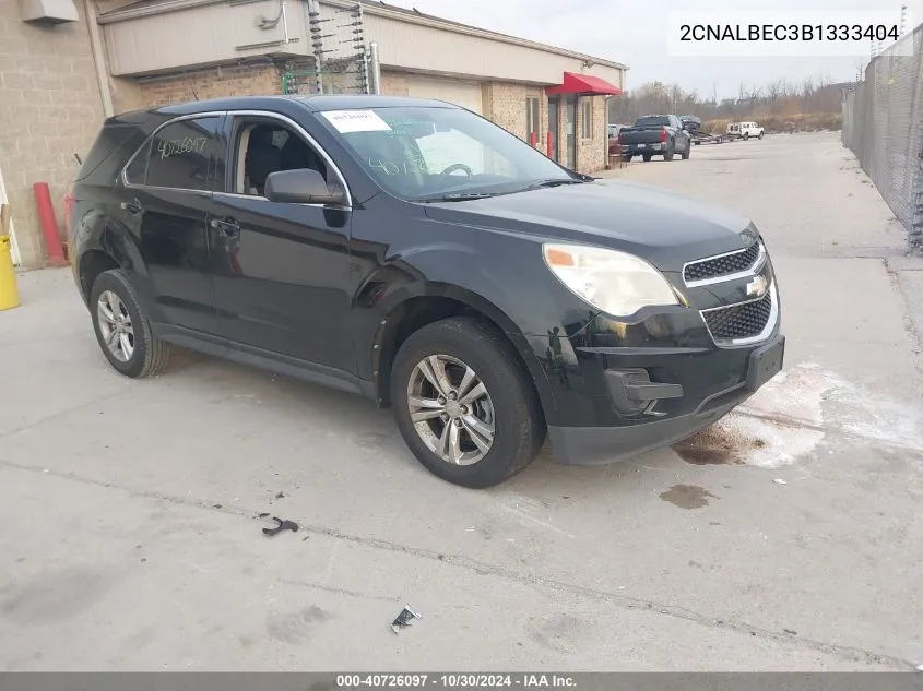 2011 Chevrolet Equinox Ls VIN: 2CNALBEC3B1333404 Lot: 40726097