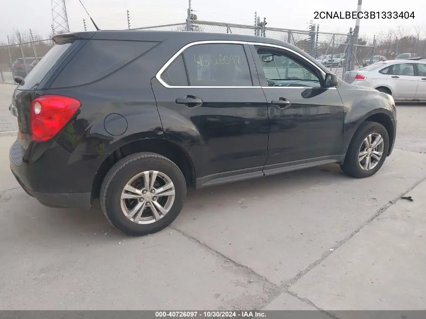 2011 Chevrolet Equinox Ls VIN: 2CNALBEC3B1333404 Lot: 40726097