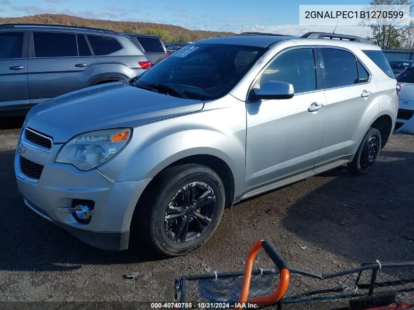 2011 Chevrolet Equinox 2Lt VIN: 2GNALPEC1B1270599 Lot: 40740785