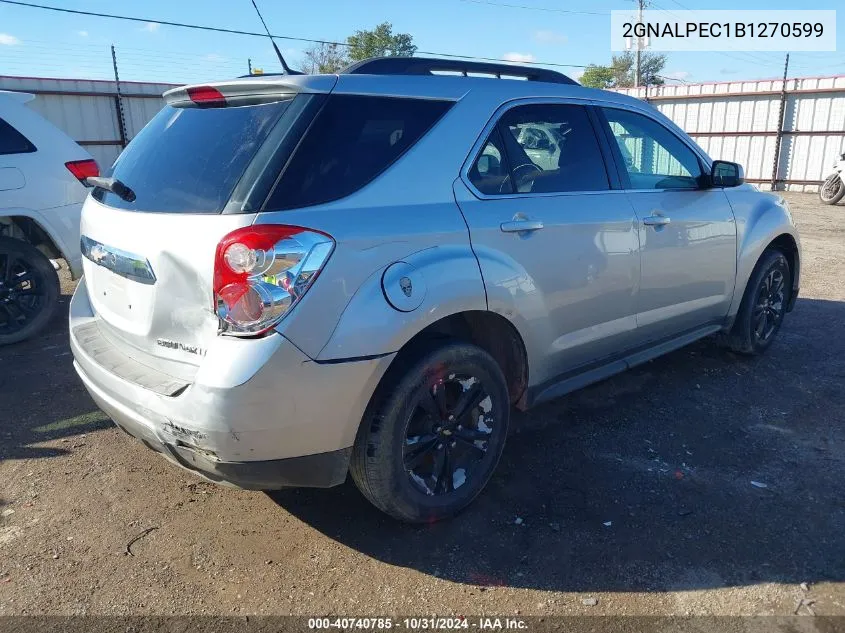 2011 Chevrolet Equinox 2Lt VIN: 2GNALPEC1B1270599 Lot: 40740785